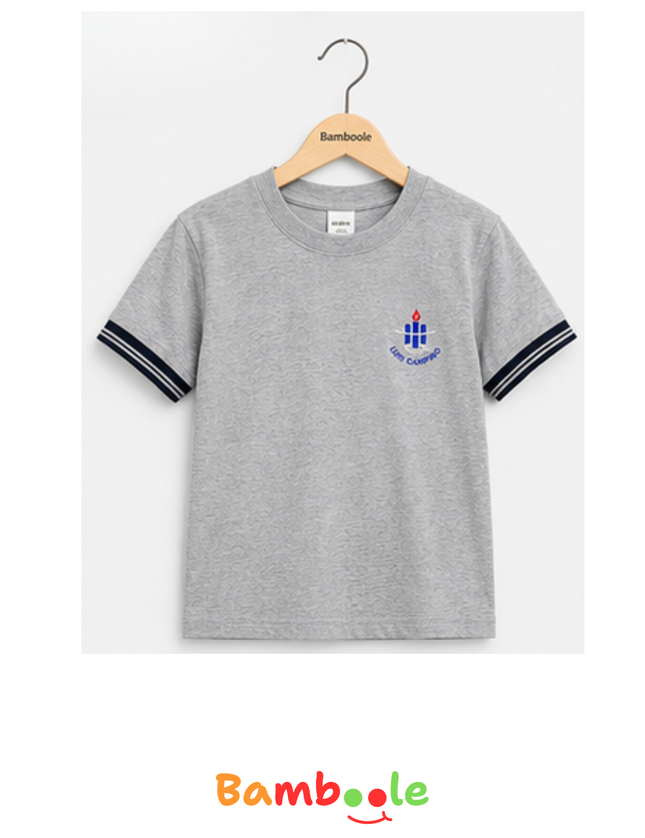 POLERA GRIS POLO MANGA CORTA UNISEX LC