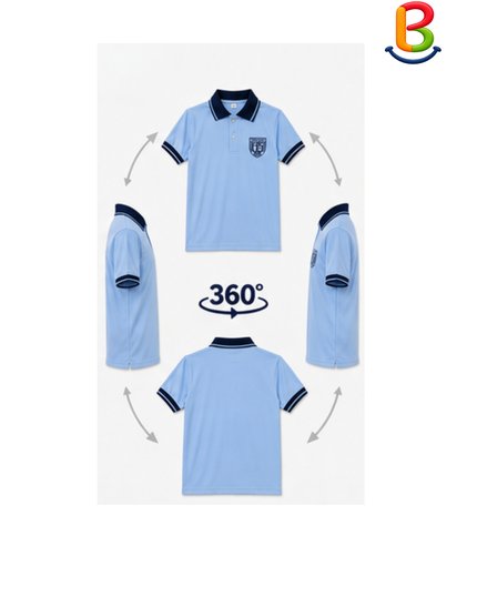 POLERA JERSEY CELESTE UNISEX MANGA CORTA TS