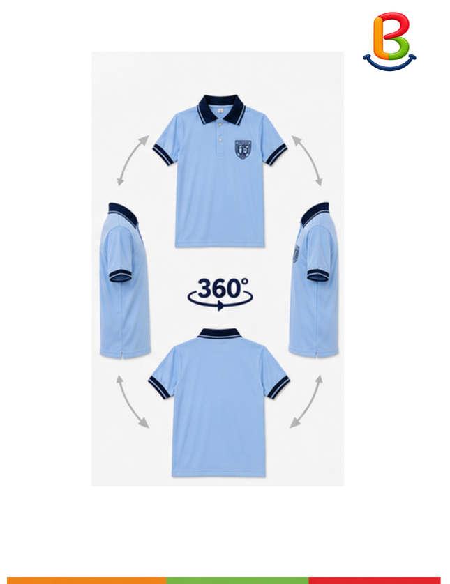 POLERA JERSEY CELESTE UNISEX MANGA CORTA TS