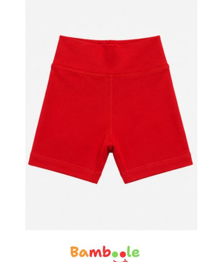 CALZA CORTA DEPORTIVA NIÑA ROJO DSO