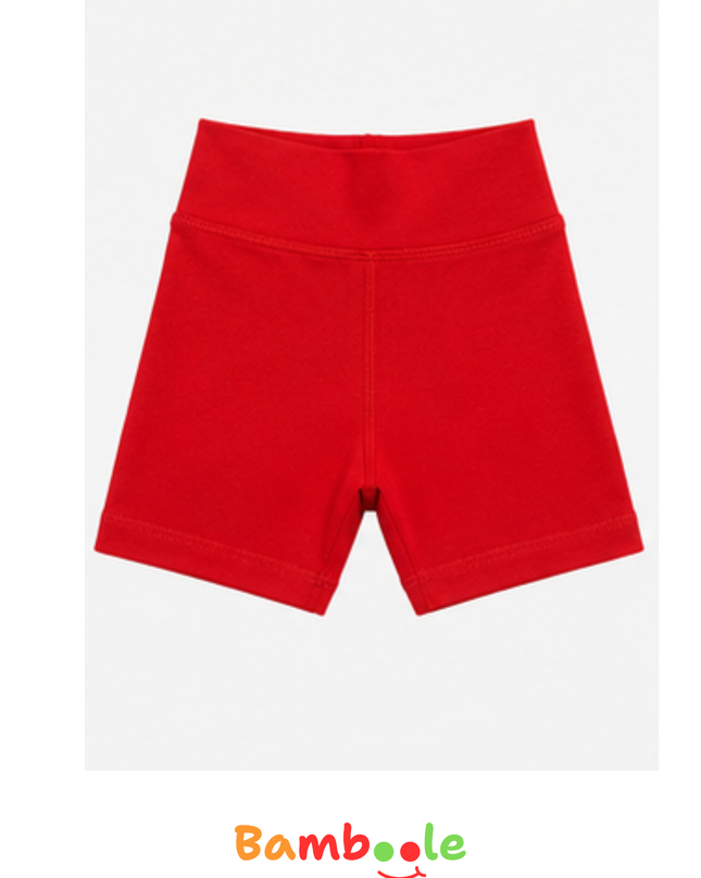 CALZA CORTA DEPORTIVA NIÑA ROJO DSO
