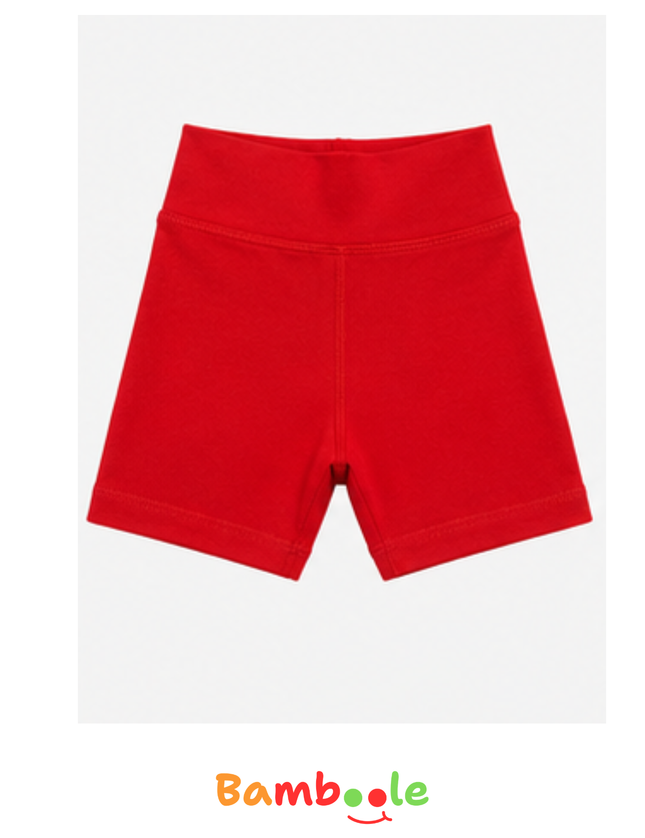 CALZA CORTA DEPORTIVA NIÑA ROJO DSO