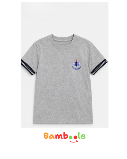 POLERA GRIS POLO MANGA CORTA UNISEX LC