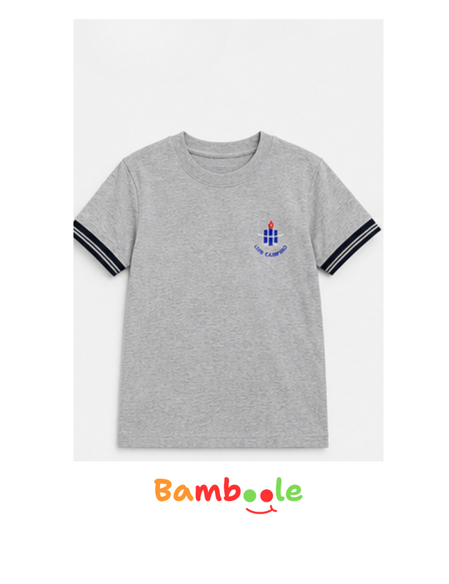 POLERA GRIS POLO MANGA CORTA UNISEX LC