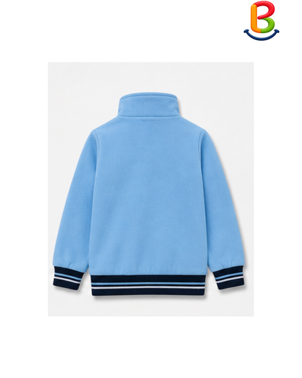 POLERON FRANELA CELESTE CON BORDADO LEÓN NIÑO TS
