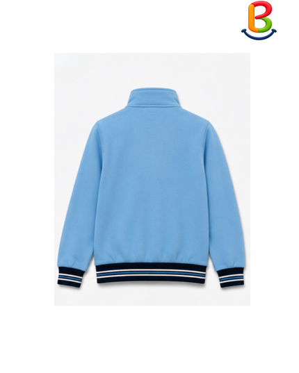 POLERON FRANELA CELESTE UNISEX BORDADO INSIGNIA TS