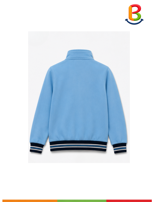 POLERON FRANELA CELESTE UNISEX BORDADO INSIGNIA TS