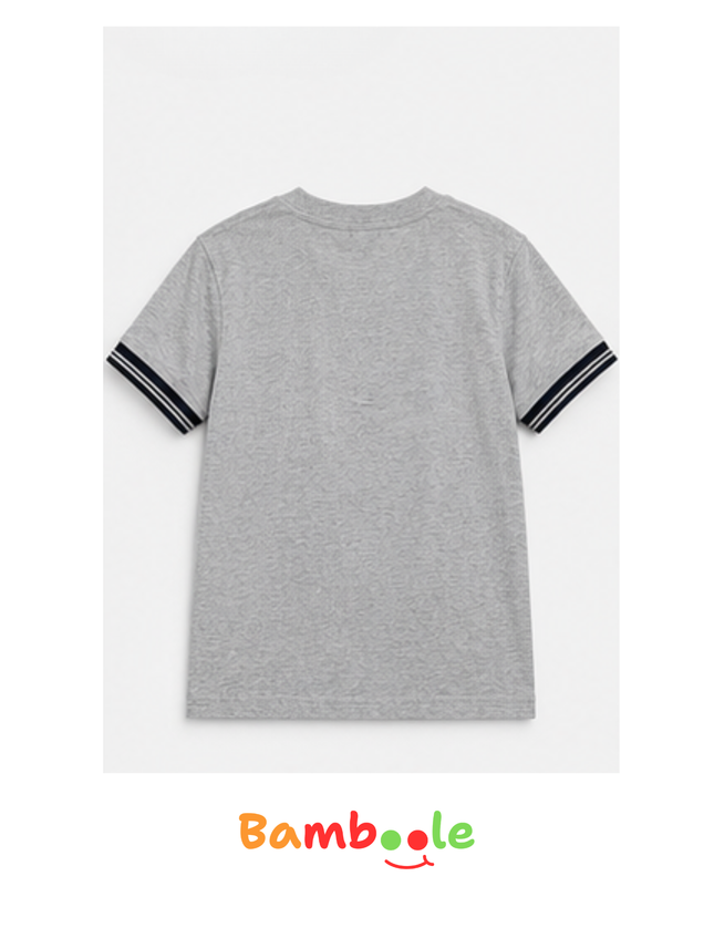 POLERA GRIS POLO MANGA CORTA UNISEX LC
