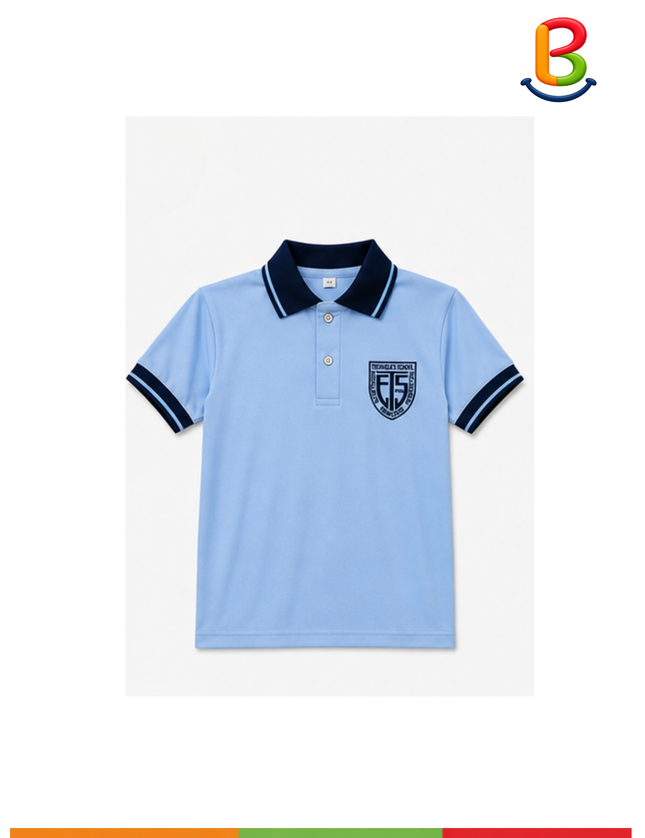 POLERA JERSEY CELESTE UNISEX MANGA CORTA TS