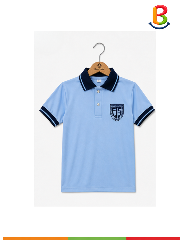 POLERA JERSEY CELESTE UNISEX MANGA CORTA TS
