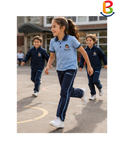 POLERA JERSEY CUELLO MANGA CORTA CON BORDADO LEÓN NIÑO TS