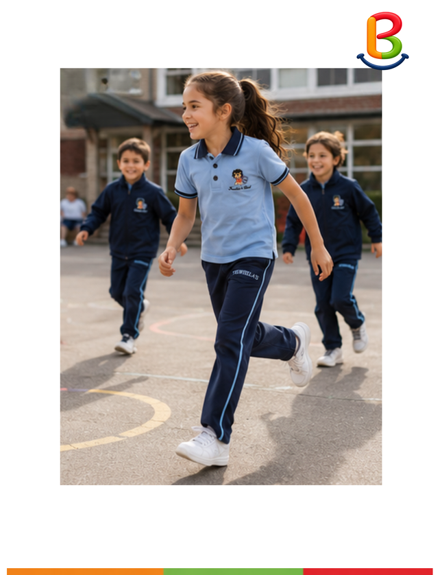 POLERA JERSEY CUELLO MANGA CORTA CON BORDADO LEÓN NIÑO TS