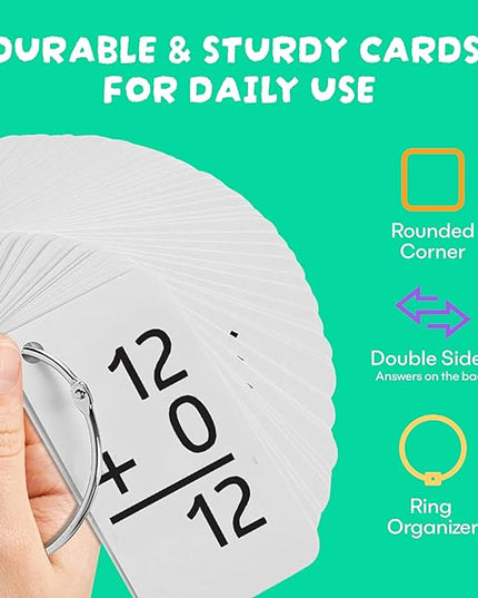 Flash Cards - Addition, 169 tarjetas de sumas