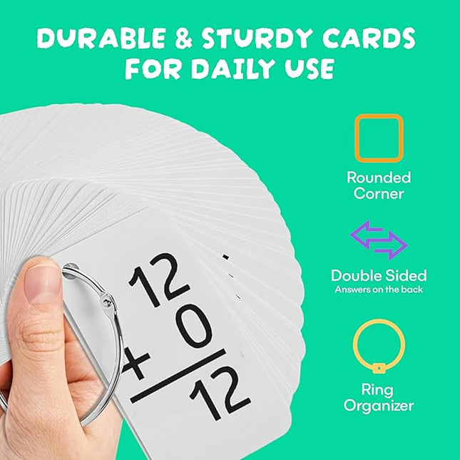Flash Cards - Addition, 169 tarjetas de sumas