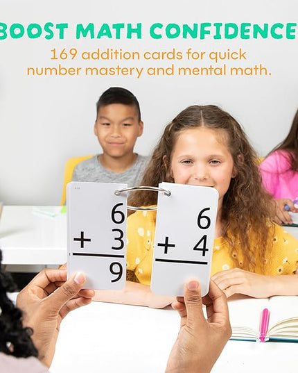 Flash Cards - Addition, 169 tarjetas de sumas