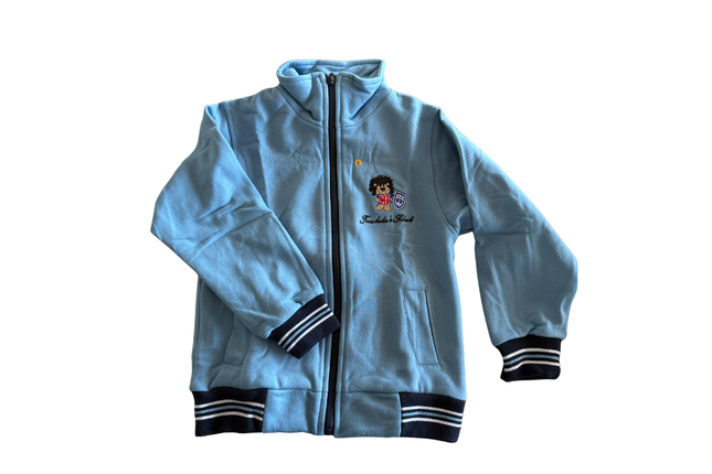 POLERON FRANELA CELESTE NIÑO TS