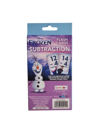 Flash Cards Frozen - Subtraction, 36 tarjetas de resta