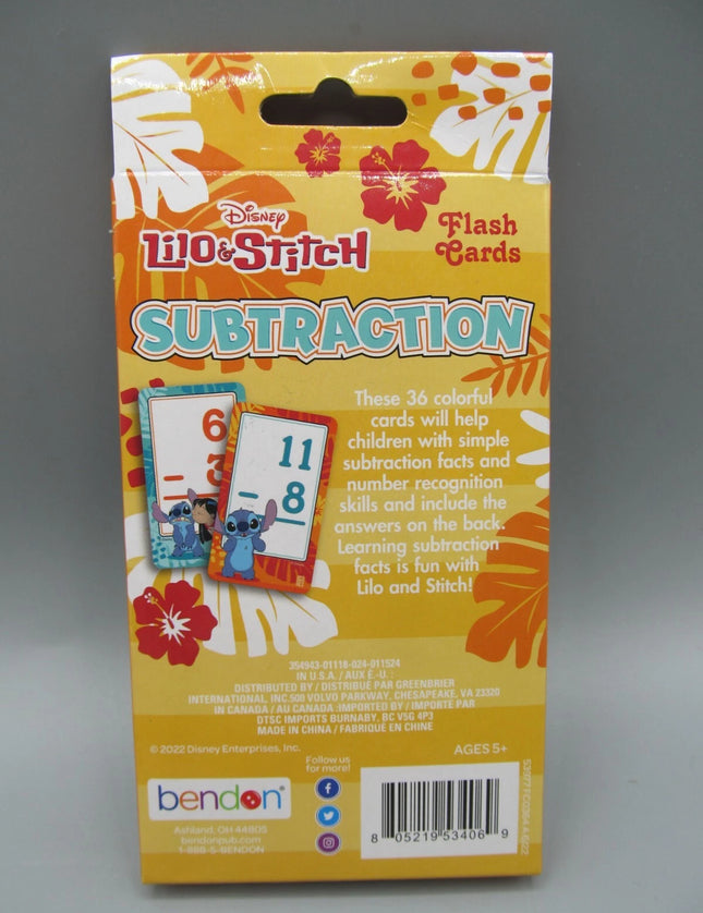 Flash Cards Lilo&Stiich - Subtraction, 36 tarjetas de resta