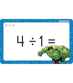 Flash Cards Marvel - Division, 54 tarjetas de división