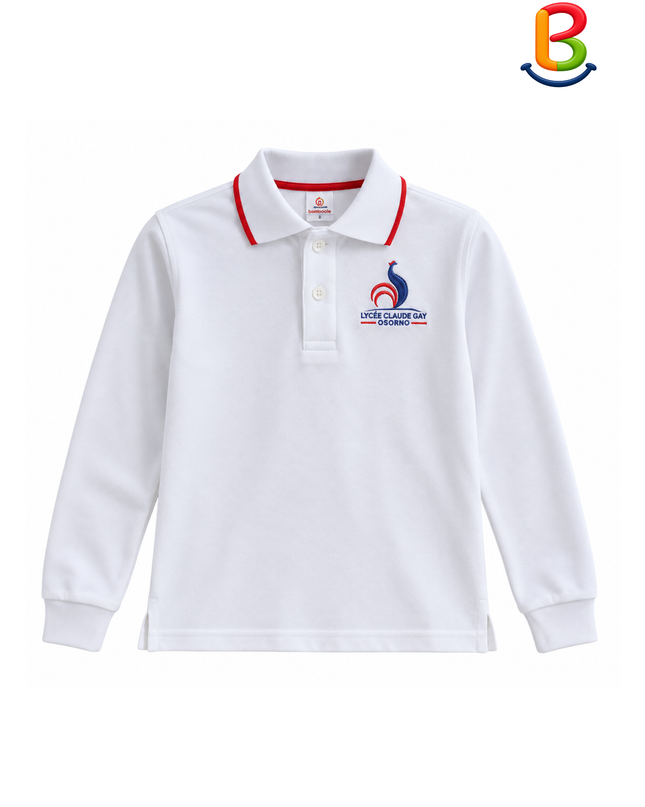 POLERA PIQUE MANGA LARGA UNISEX FRANCÉS