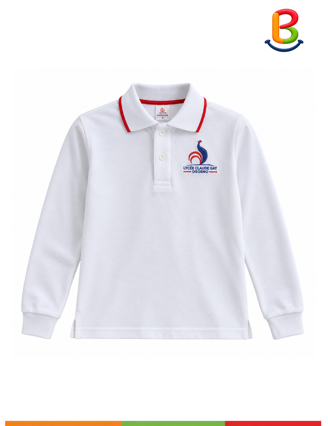 POLERA PIQUE MANGA LARGA UNISEX FRANCÉS