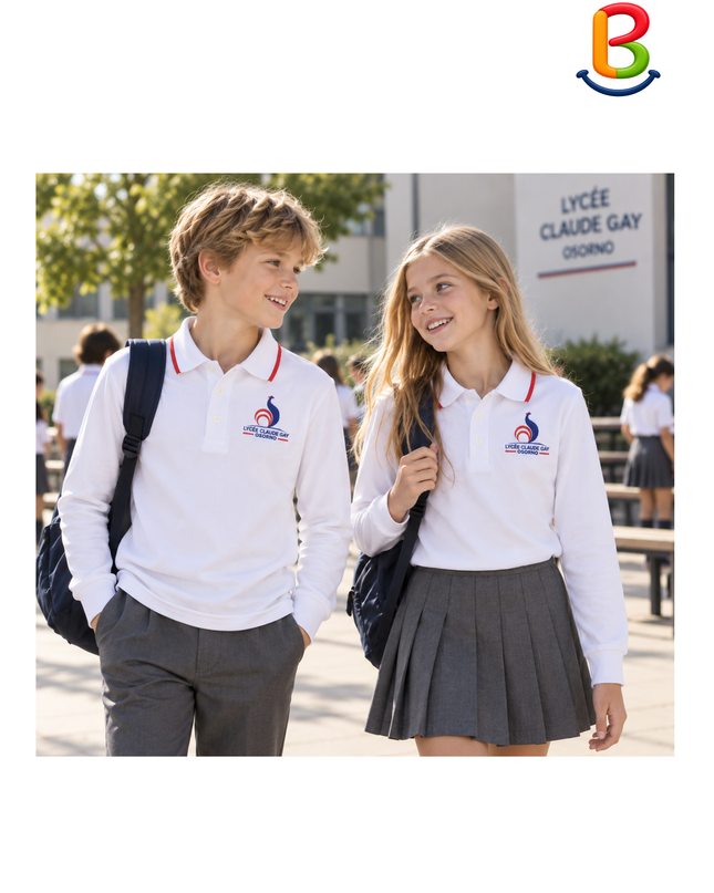 POLERA PIQUE MANGA LARGA UNISEX FRANCÉS