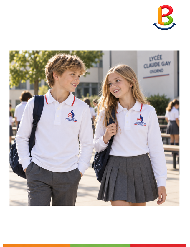 POLERA PIQUE MANGA LARGA UNISEX FRANCÉS