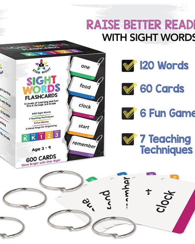 Flash Cards - 600 Sight Words