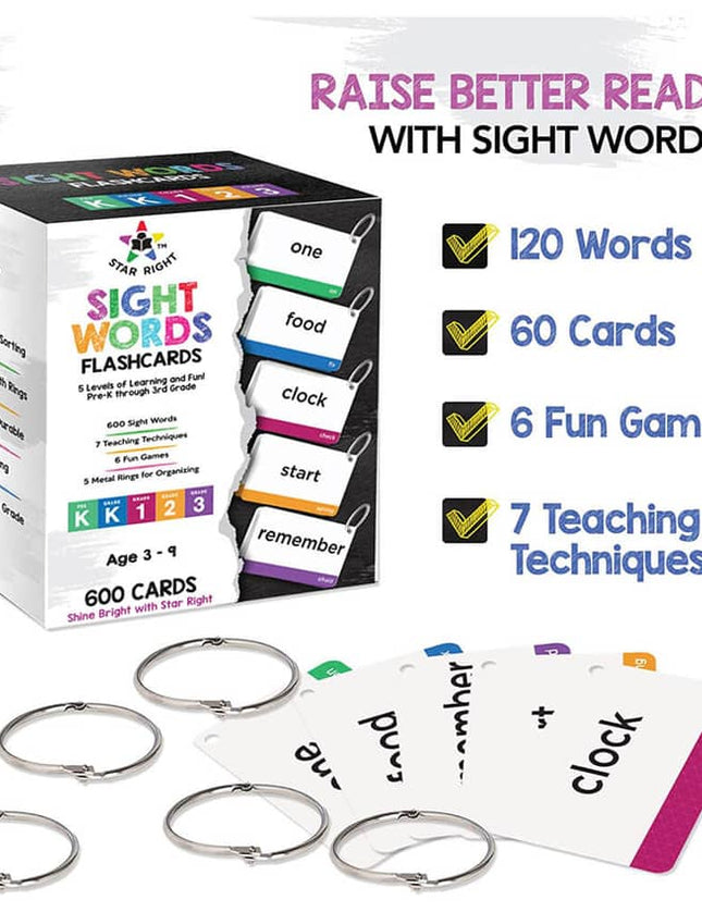 Flash Cards - 600 Sight Words